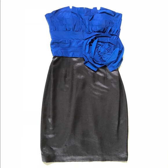 Max & Cleo Royal Blue/Black Cocktail Dress - Picture 5 of 8